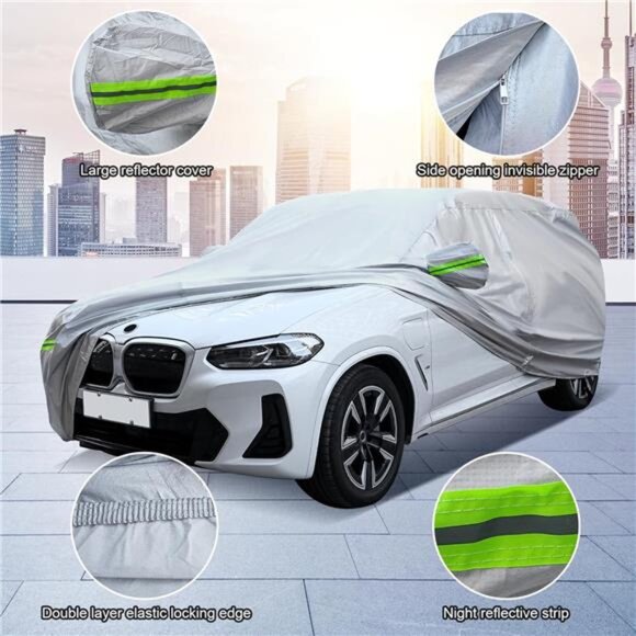 Full Car Cover Universal 6 Layers Outdoor Thicked All Weather Cover, Sunshield - Picture 4 of 14